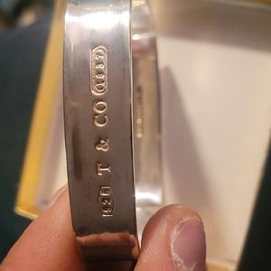 Tiffany & Co VINTAGE 2001 Sterling Silver Square Bangle Bracelet (AUTHENTIC)